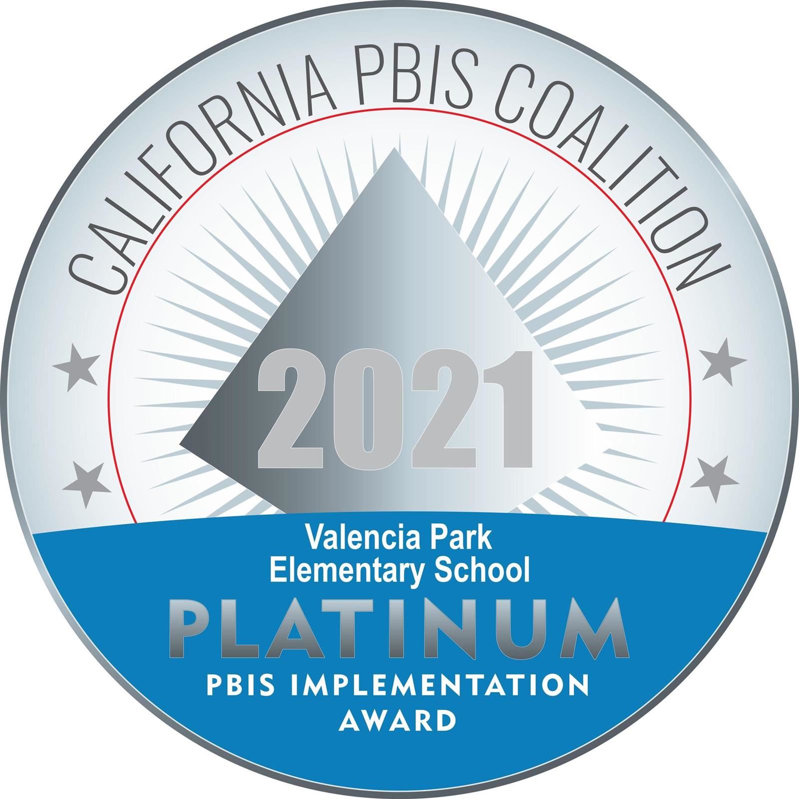 PBIS Platinum Award 2021