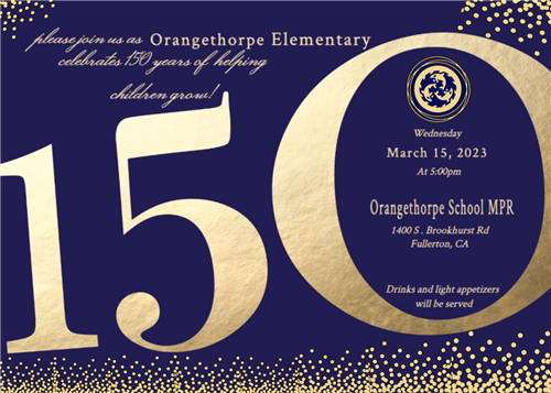  Orangethorpe celebrates 150 years