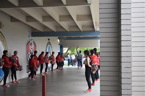 Dance team greeting.