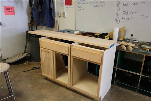 Current cabinet progress.