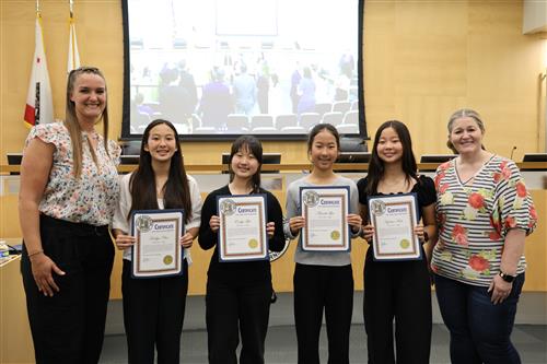 Parks students who presented with their Principal, Mrs. Mundschau and Vice Principal Mrs. Breite.