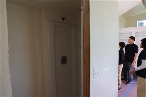 Shower insert has been installed.