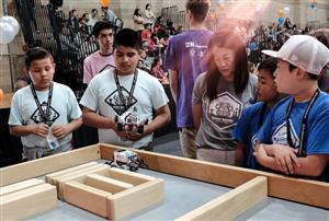 Students competing at Robot Nation