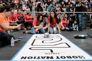 Students competing at Robot Nation