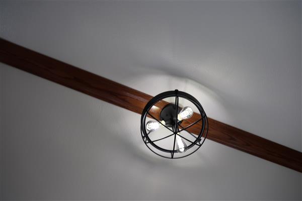 Light on the ceiling when you walk in the door.
