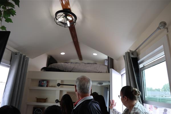Looking from the kitchen towards the rest of the living space.
