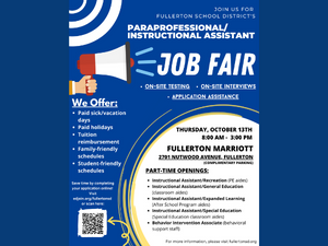 Paraprofessional Job Fair Flyer