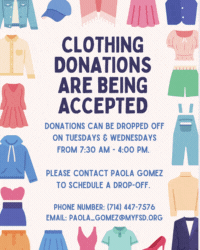  Clothing donations flyer