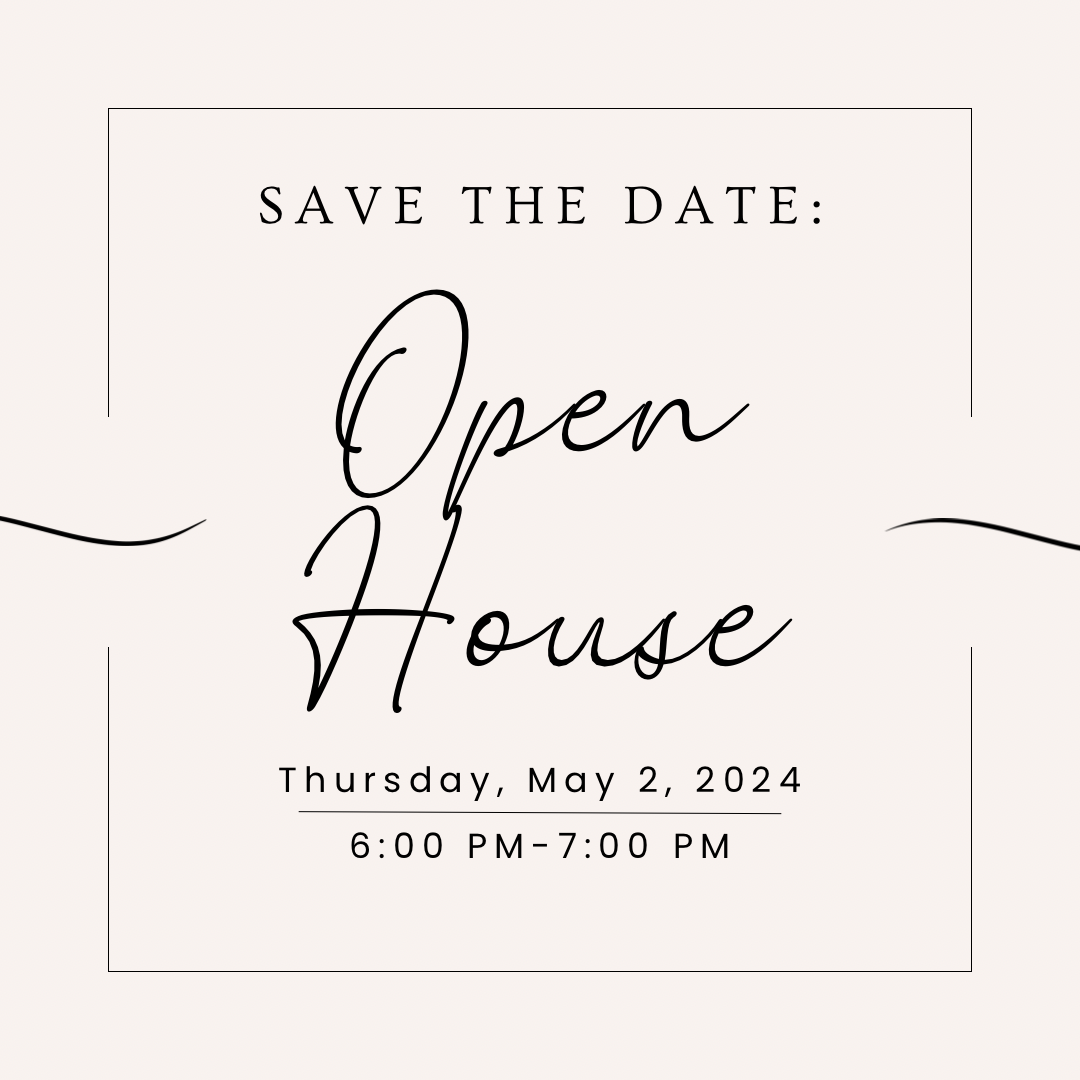  Open House May 2nd 6-7 pm